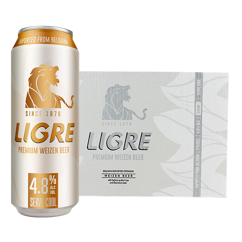 麟阁啤酒（Ligre）4.8度比利时原装进口小麦白啤酒