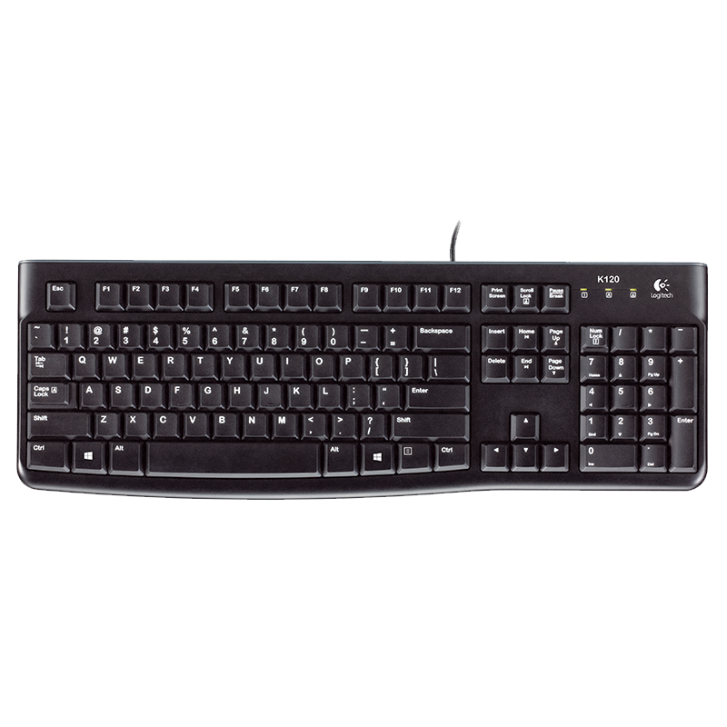 罗技（Logitech）K120 键盘 有线键盘 办公键盘