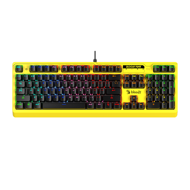 双飞燕 B820RC机械键盘(朋克黄)