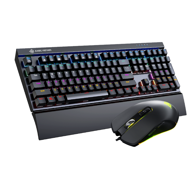 魔炼者MK15键鼠套装 无线游戏机械键盘鼠标套装  机械键盘 青轴