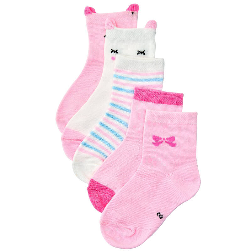 亮朵新款粉色小兔婴儿袜子
