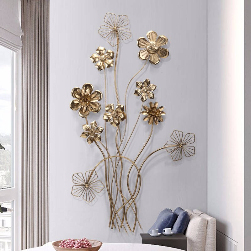 棕榈树 欧式金属铁艺花朵墙饰