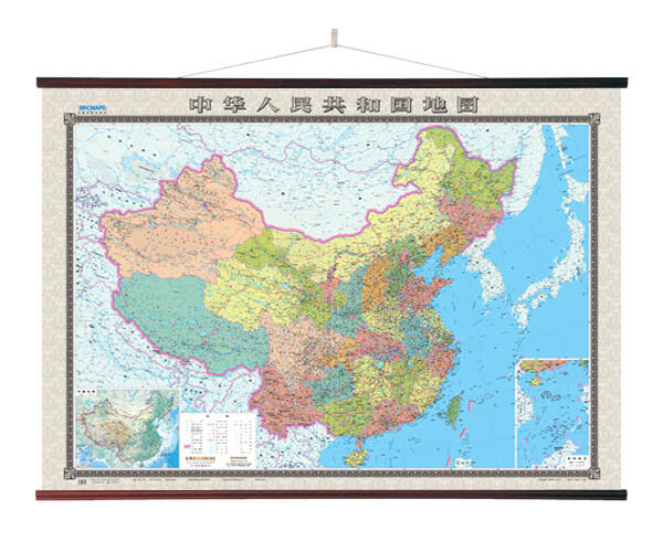 中国地图挂图 无拼缝专业挂图