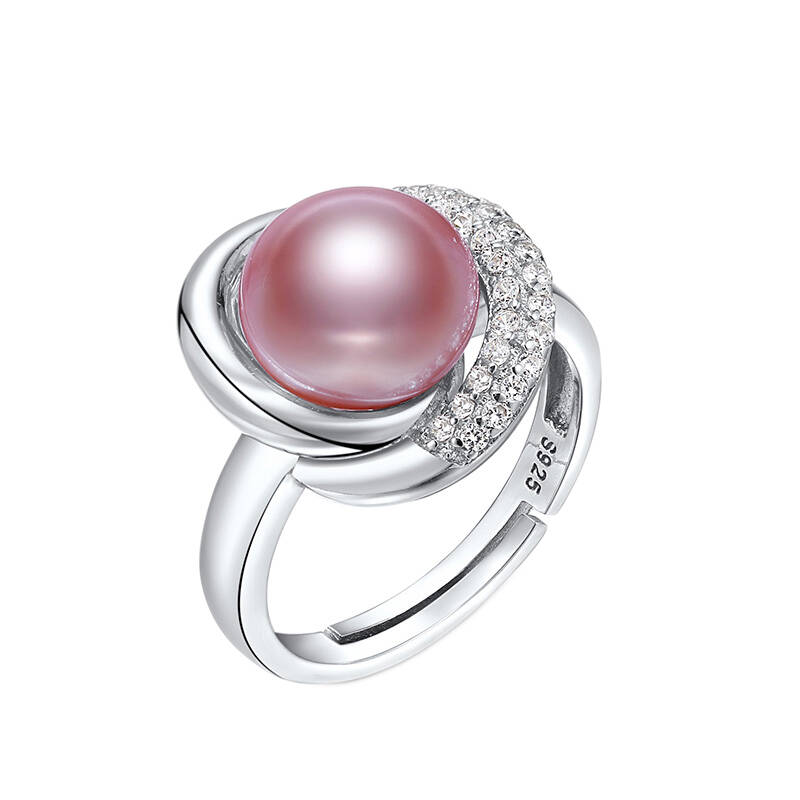 黛米珠宝 粉紫色淡水珍珠戒指