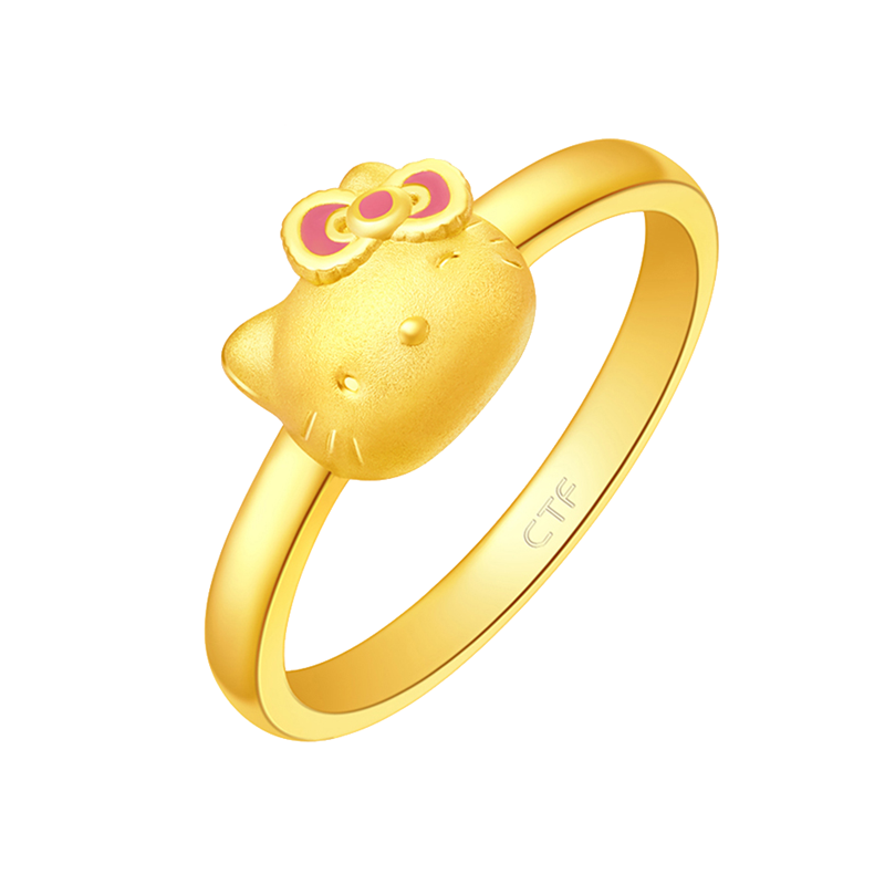 周大福凯蒂猫黄金戒指