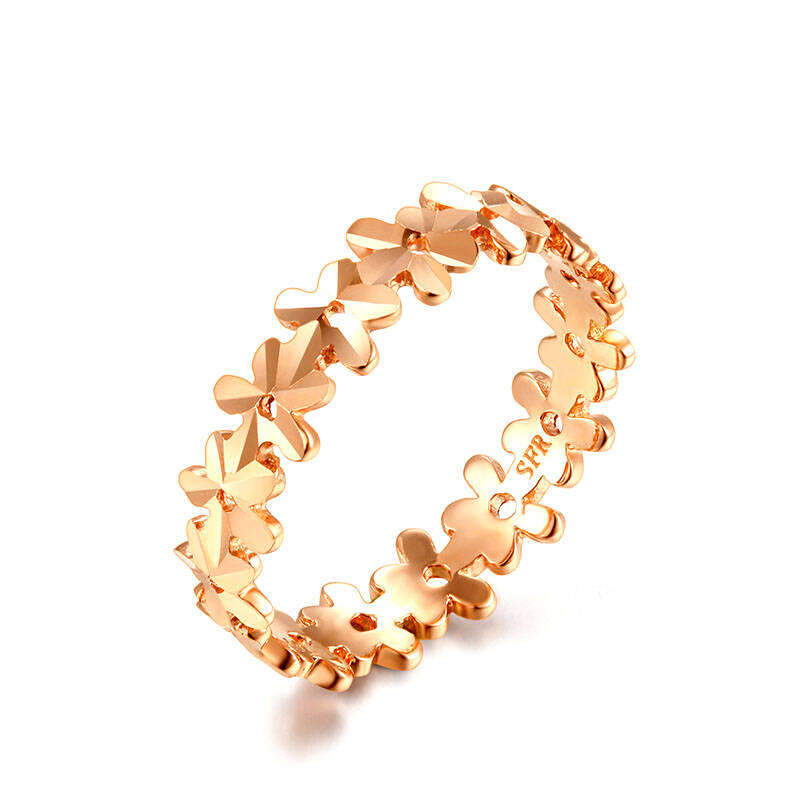 赛菲尔创意花环设计18k金戒指