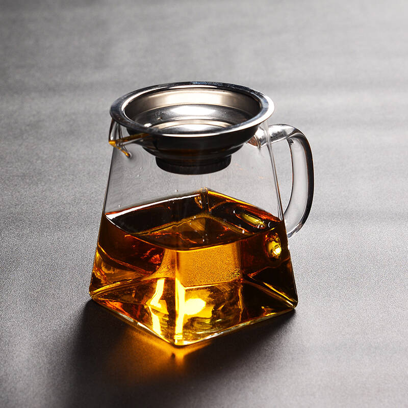 瓷牌茗茶具玻璃四方公道杯