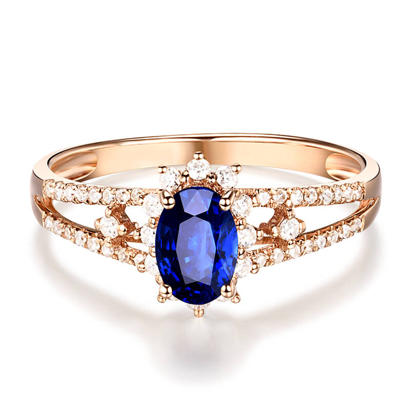 欧采妮 镂空爪镶设计宝石戒指