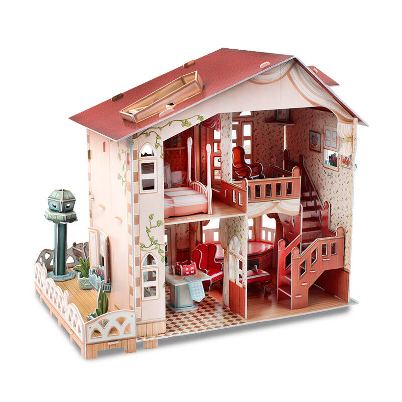 乐立方立体建筑模型儿童拼插玩具