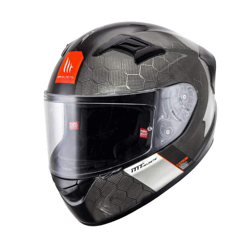 MT 个性蛇纹碳纤摩托车头盔