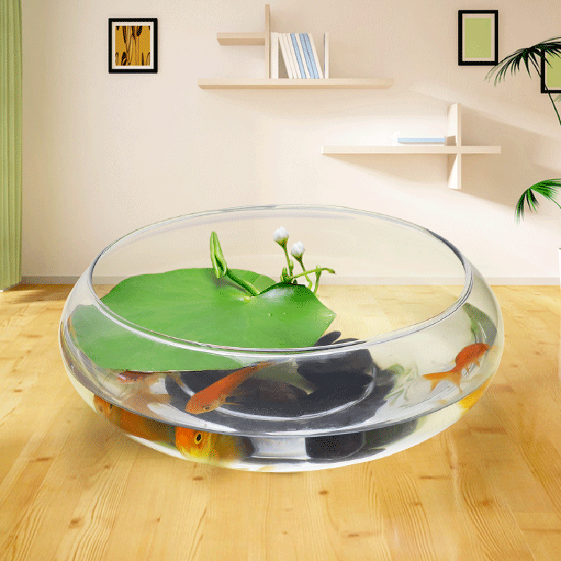 绿伴 造景圆形透明玻璃缸