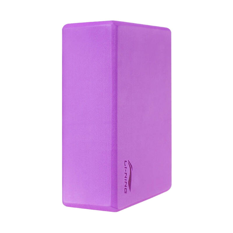 李宁 绛紫色方块瑜伽砖