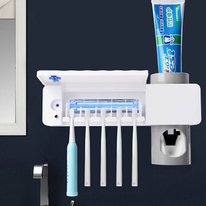 暖居客免打孔充电消毒牙刷架