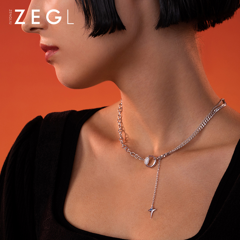 zegl设计师马术系列马衔扣女锁骨链