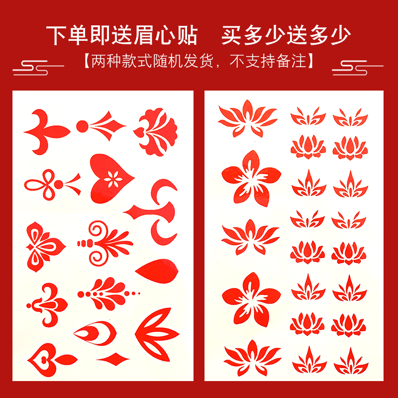 中国风新年儿童发饰大红色公主发夹