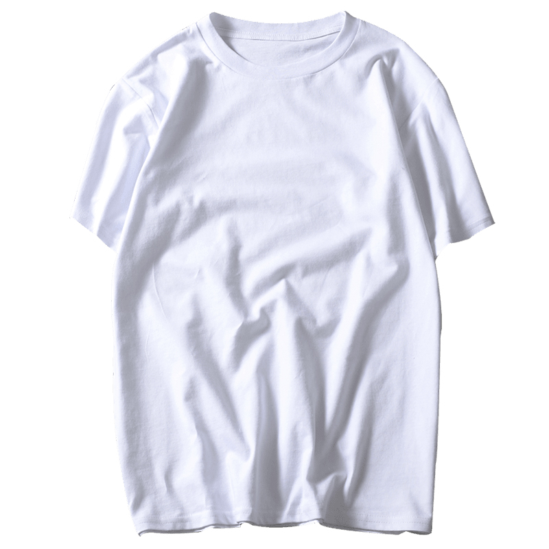 日本重磅厚实纯棉纯色短袖T恤男女同款全棉圆领打底衫潮白色半袖