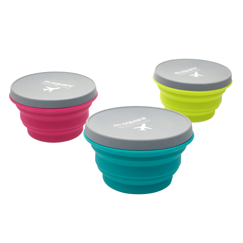 硅胶折叠碗旅行杯便携式可泡面饭盒