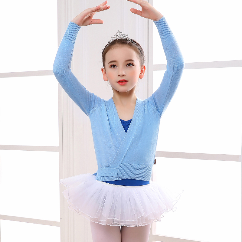 秋冬儿童女童芭蕾舞长袖外搭练功服