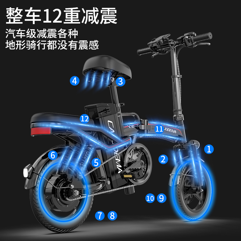 卡嘉帝曼新国标折叠电动自行车