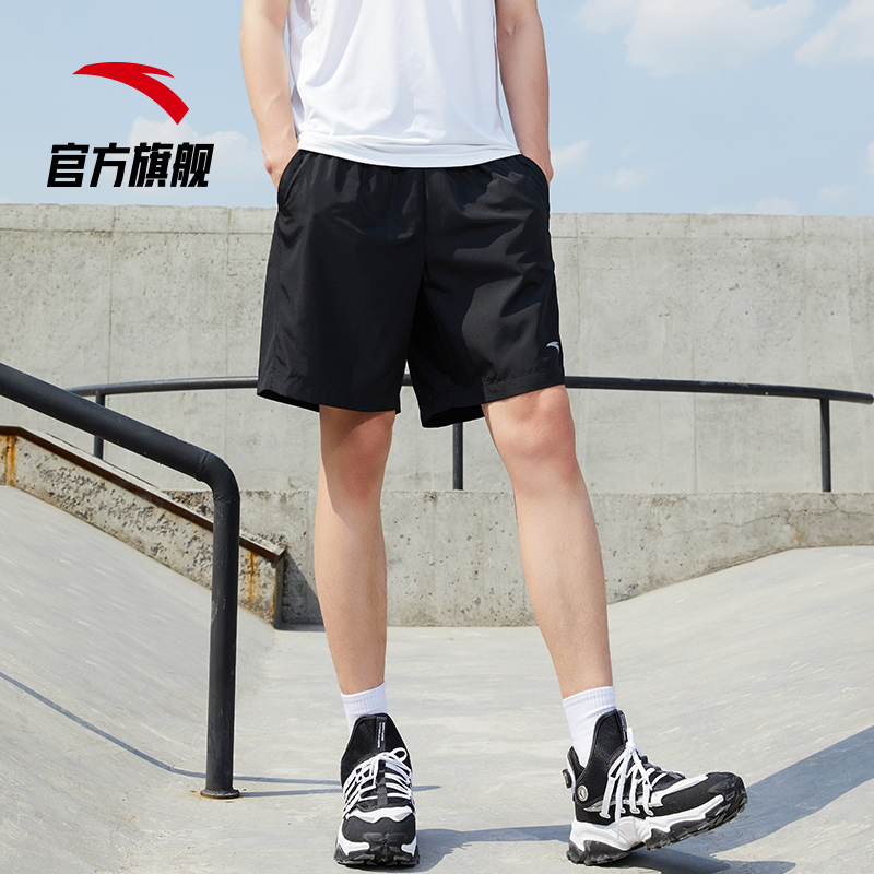 安踏短裤男2021夏季透气速干冰丝五分裤健身训练跑步运动裤子正品