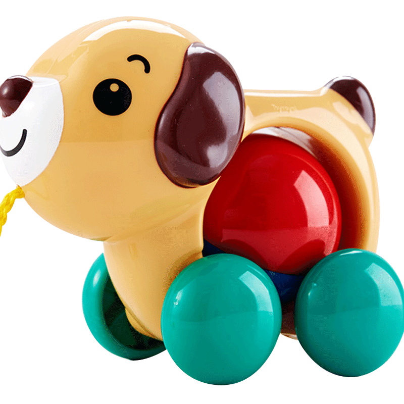 日本toyroyal手拉小狗学步拖拉玩具