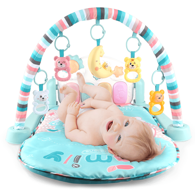 贝恩施婴儿脚踏琴钢琴健身架器新生儿宝宝音乐儿童玩具0-1岁3个月