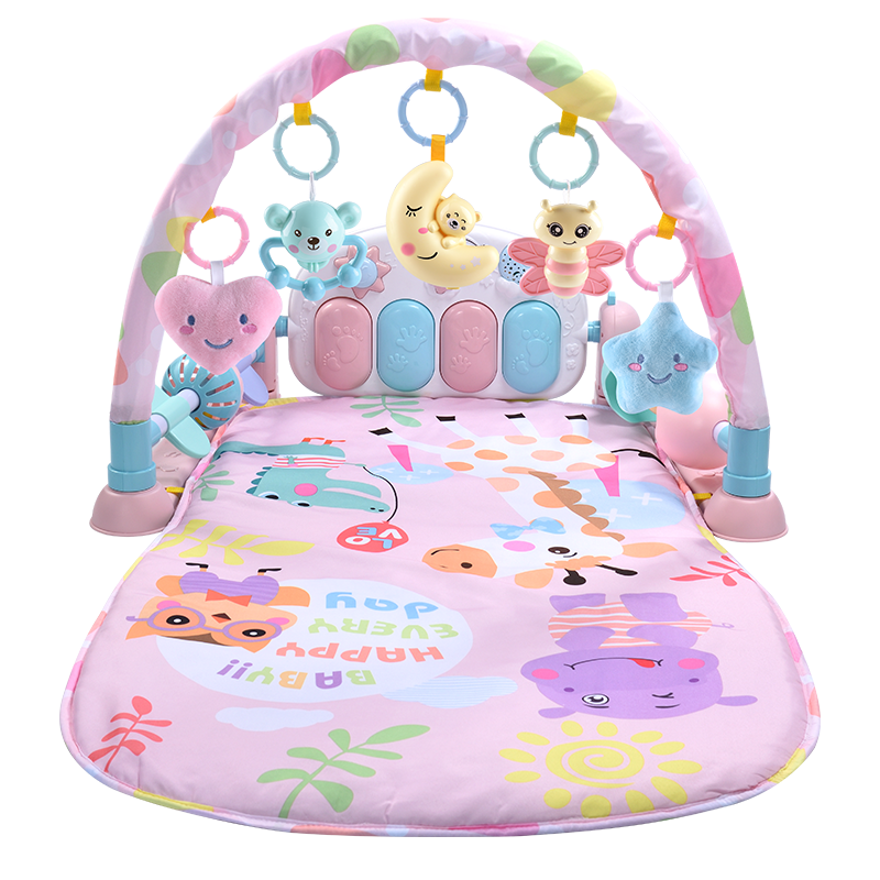 婴儿玩具脚踏钢琴健身架躺着脚蹬床宝宝新生两三个月4儿童3多功能