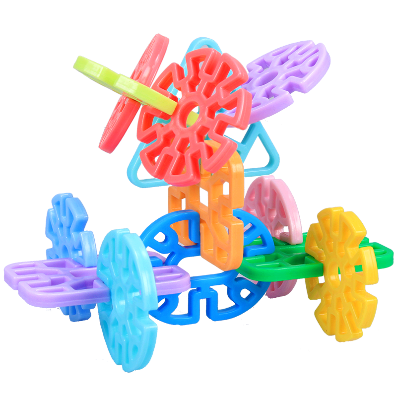 大号加厚立体雪花片几何插片拼插积木宝宝儿童益智玩具3-4周岁