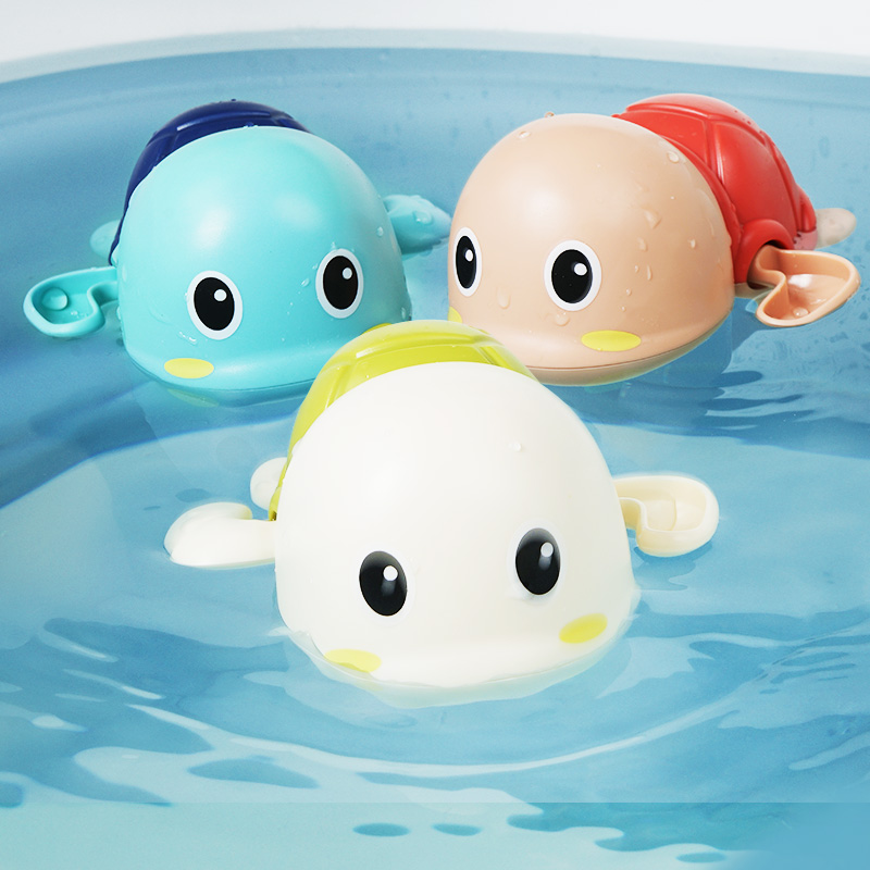 游泳小乌龟宝宝水上小黄鸭洗澡玩具