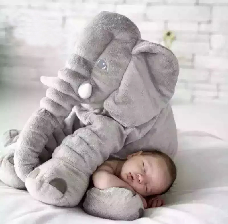大象安抚抱枕头毛绒玩具宝宝公仔