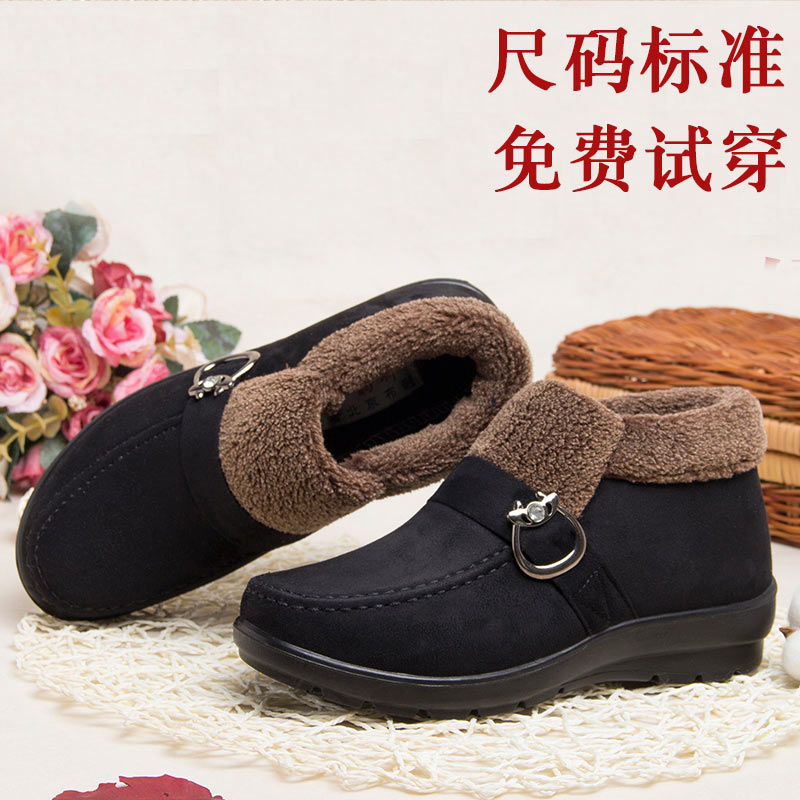 中老年人女士妈妈鞋加绒老北京布鞋