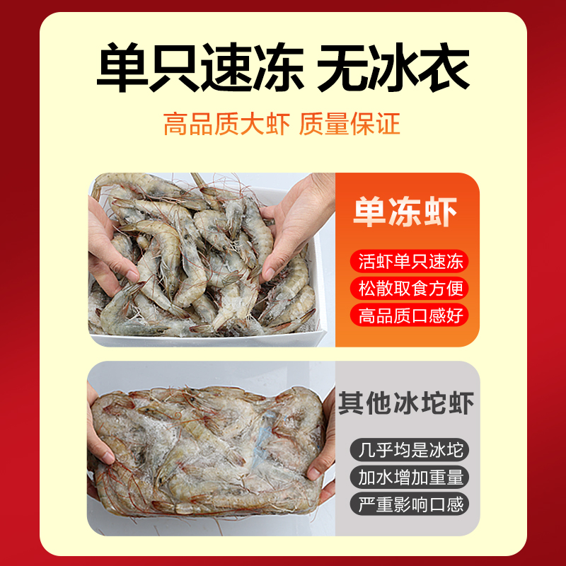 青岛大虾鲜虾鲜活速冻超大水产青虾