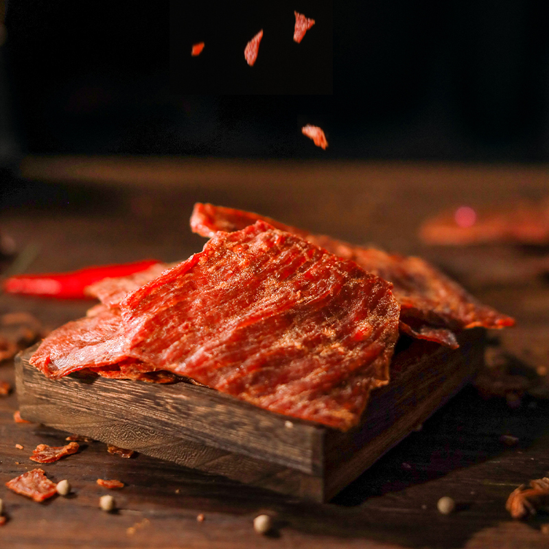 王福记酥香猪肉脯靖江特产熟食香脆网红香辣味肉干即食肉片100g