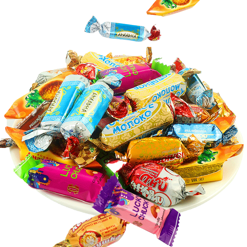 俄罗斯进口多味混合巧克力糖果紫皮士力架威化零食喜糖果500g