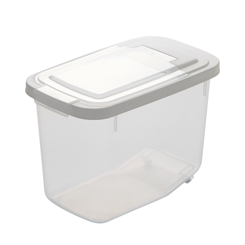 茶花家用10斤透明带盖密封储米箱