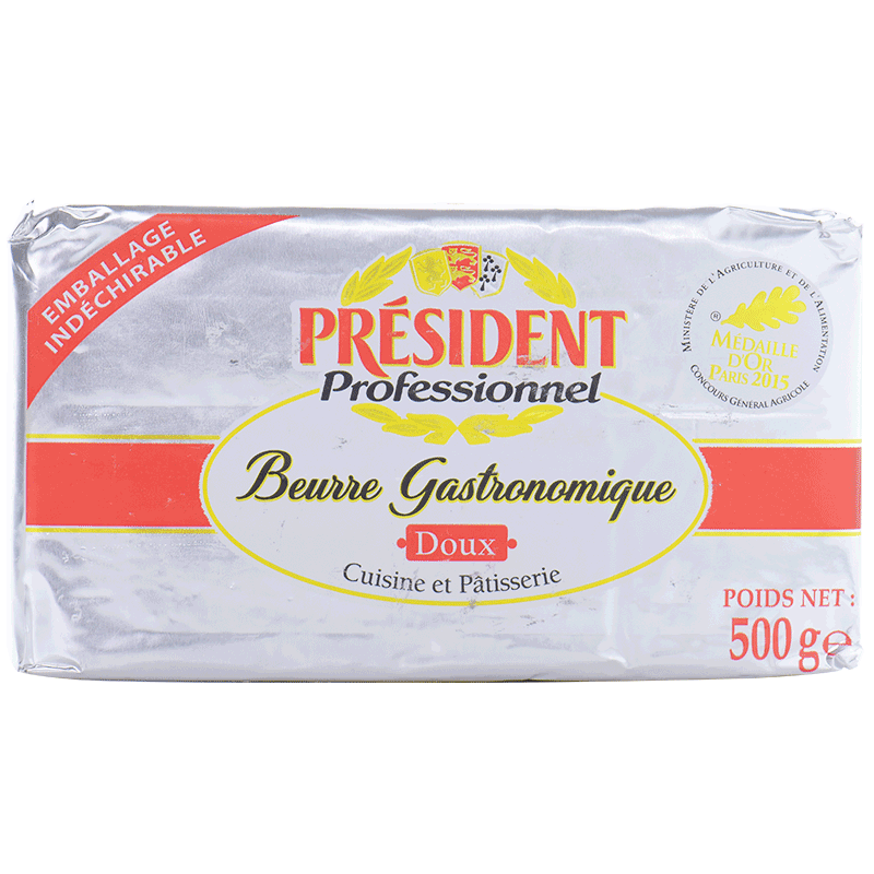 总统淡味发酵黄油块500g进口蛋糕