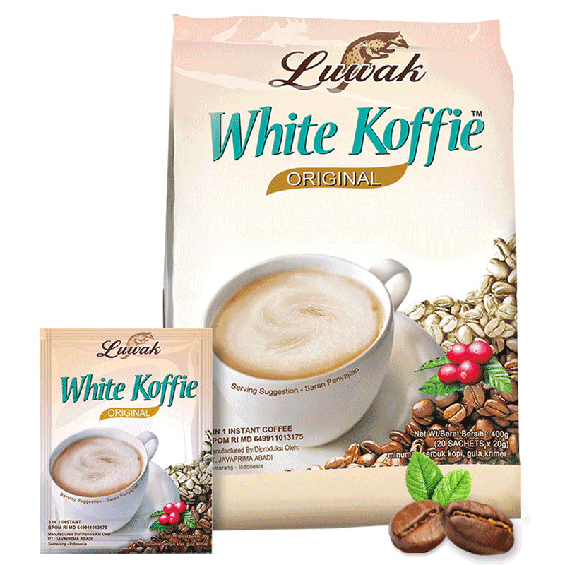 luwak印尼原装进口冲泡速溶白咖啡