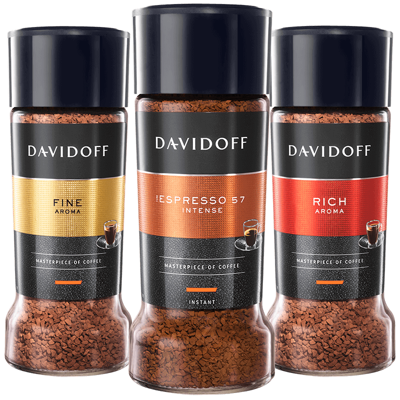 davidoff德国进口意式提神黑咖啡粉