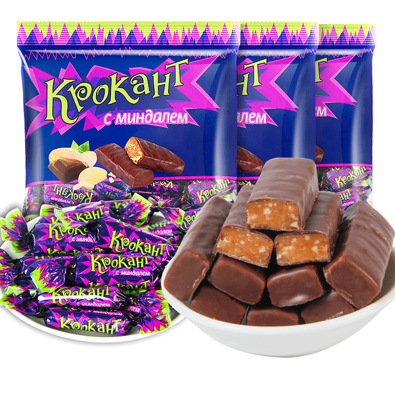 俄罗斯年货节糖果进口正品KDV紫皮糖巧克力结婚网红零食散装过年