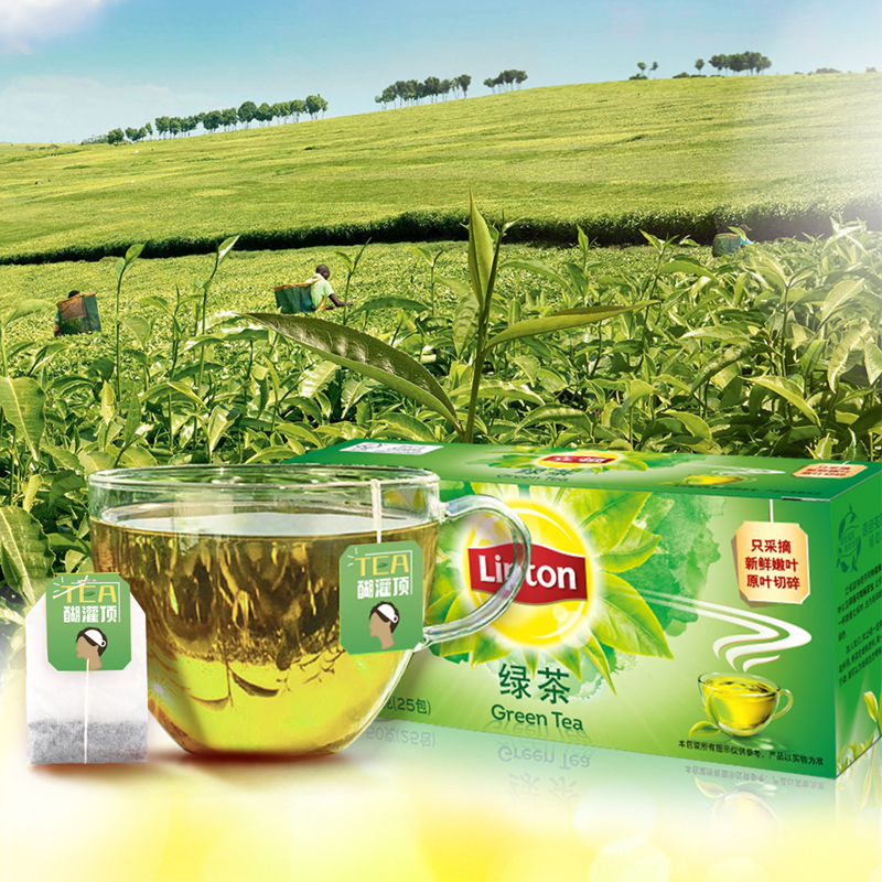 立顿绿茶25*2包50g茶叶袋泡茶