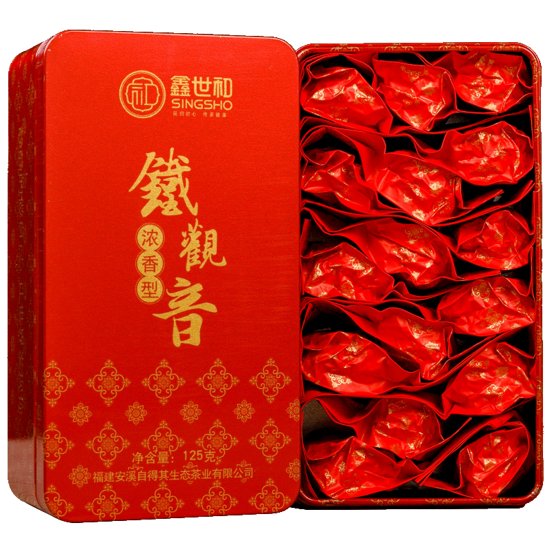 安溪铁观音茶叶浓香型正品2020年新茶乌龙茶袋装小包送礼盒装125g