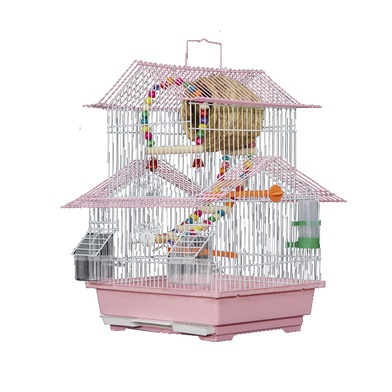 优质大号别墅鸟笼子牡丹笼虎皮鹦鹉笼金属笼八哥笼小鸟笼鸟类用品