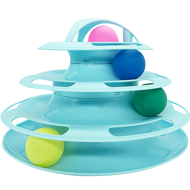 林之堡猫玩具4层塔转盘球玩具玩具