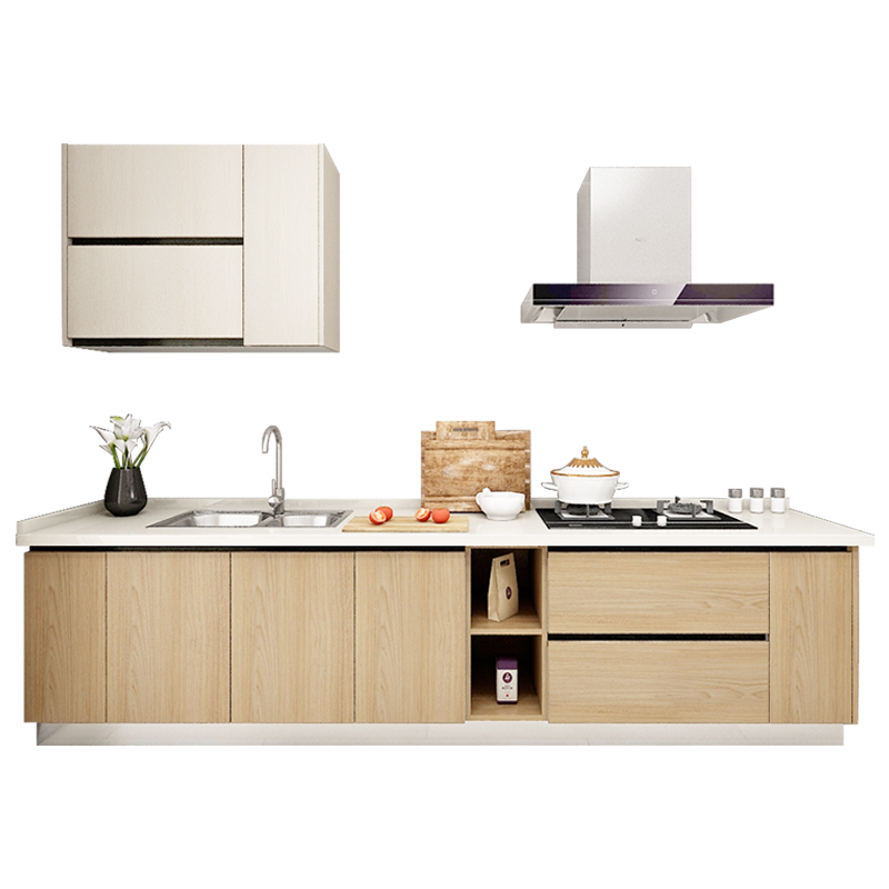 欧派橱柜定制整体厨房柜子灶台柜一体家用组装厨柜石英石台面