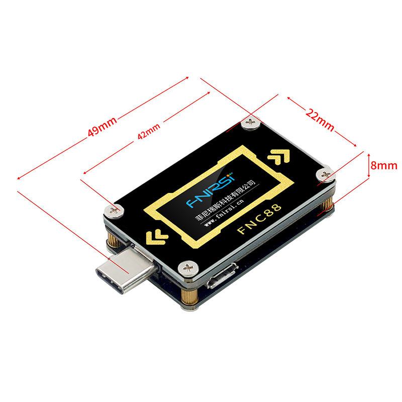 FNC88快充PD协议检测诱骗Type-C电压电流表USB容量测试仪表仪器