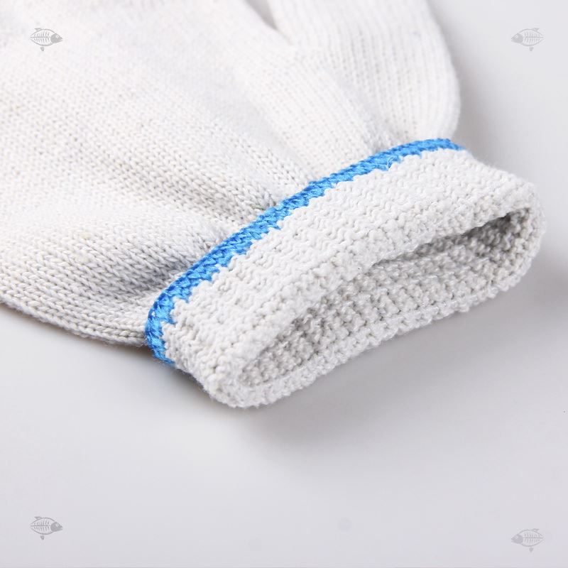 劳动手套白色耐用棉线劳保护工工作防护加厚线手套纱手套通用用品