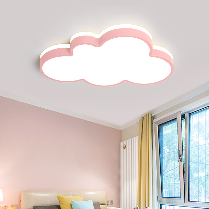儿童房简约现代北欧客厅云朵卧室灯
