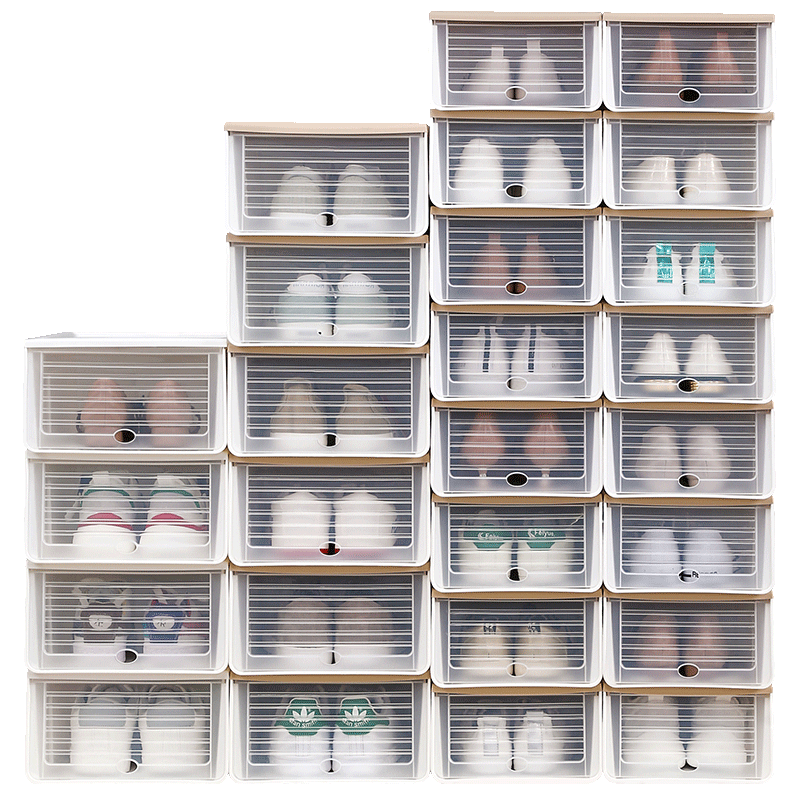 加厚收纳盒透明抽屉式鞋鞋盒子鞋柜
