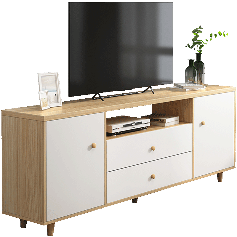 电视柜现代简约卧室加高款组合墙柜收纳柜简易小户型实木电视机柜