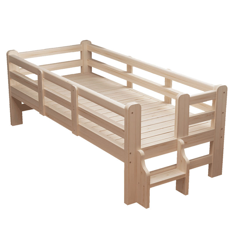 实木拼接加宽床边神器带护栏儿童床